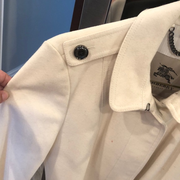 Off white Burberry London Wool and cashmere coat - Picture 2 of 7